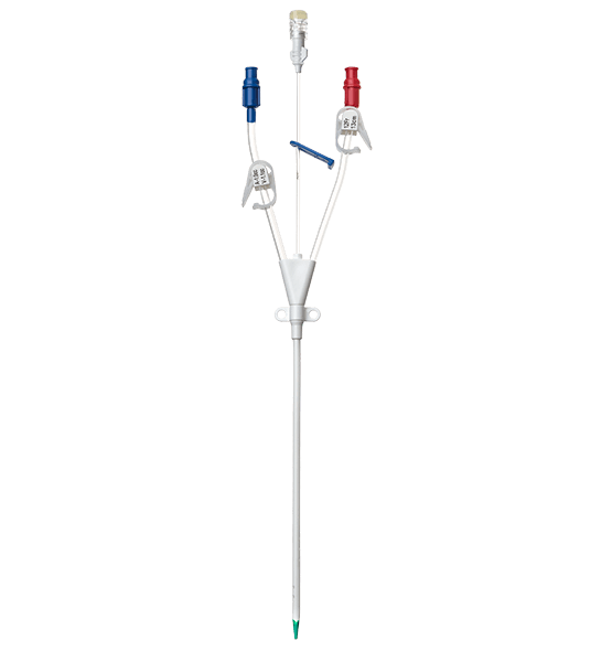 Катетер для гемодиализа трехканальный