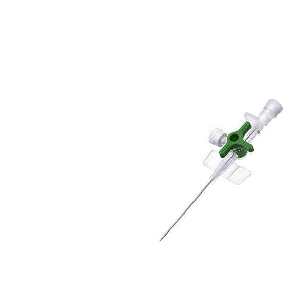 Периферические венозные катетеры с крыльями без порта с трехходовым краником