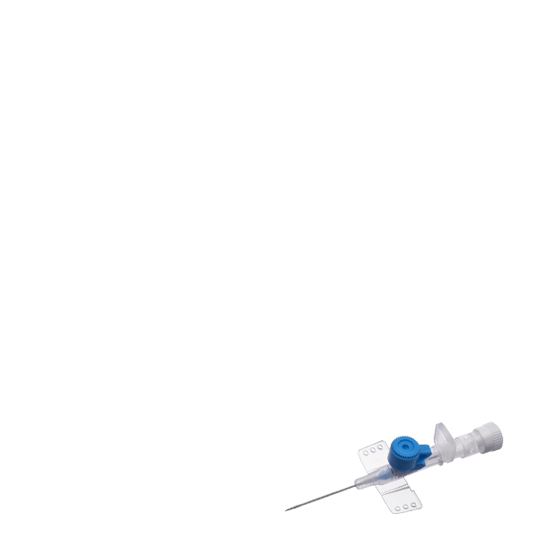 Периферические венозные катетеры с крыльями с портом с самозакрывающейся крышкой