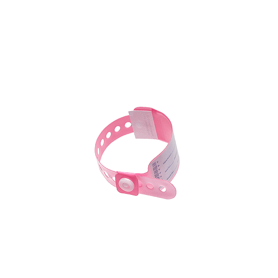 Браслет для идентификации новорожденного розовый