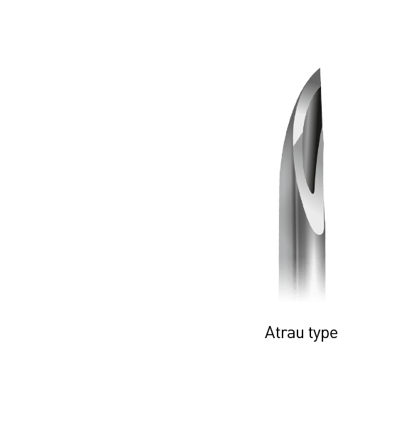 Срез иглы типа Atrau