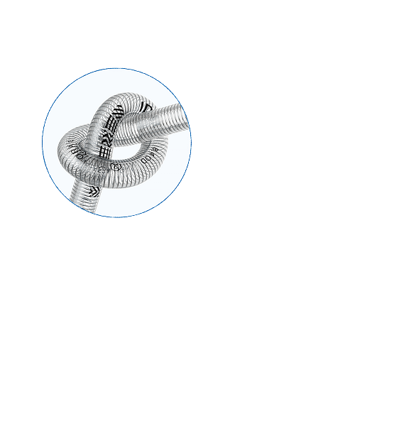 Армирование трубки не позволяет ей быть пережатой