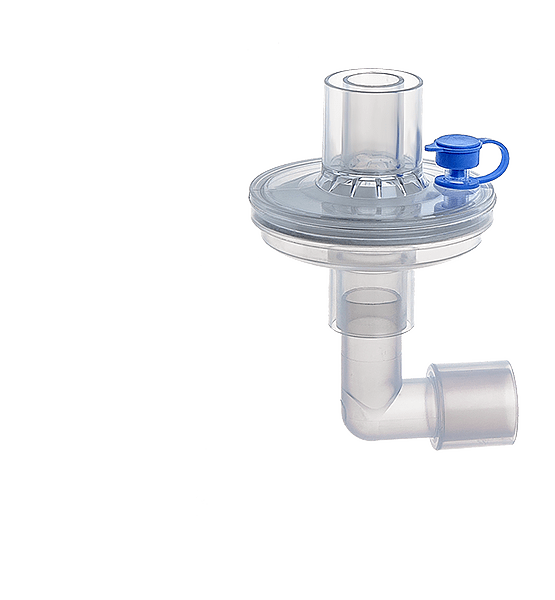 Фильтр дыхательный бактериально-вирусный электростатический MEDEREN с угловым коннектором