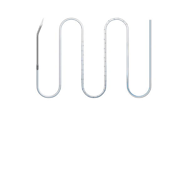 Дренажный катетер с перфорацией по средине