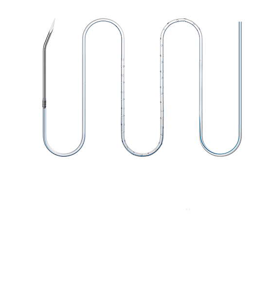 Дренажный катетер с перфорацией по средине