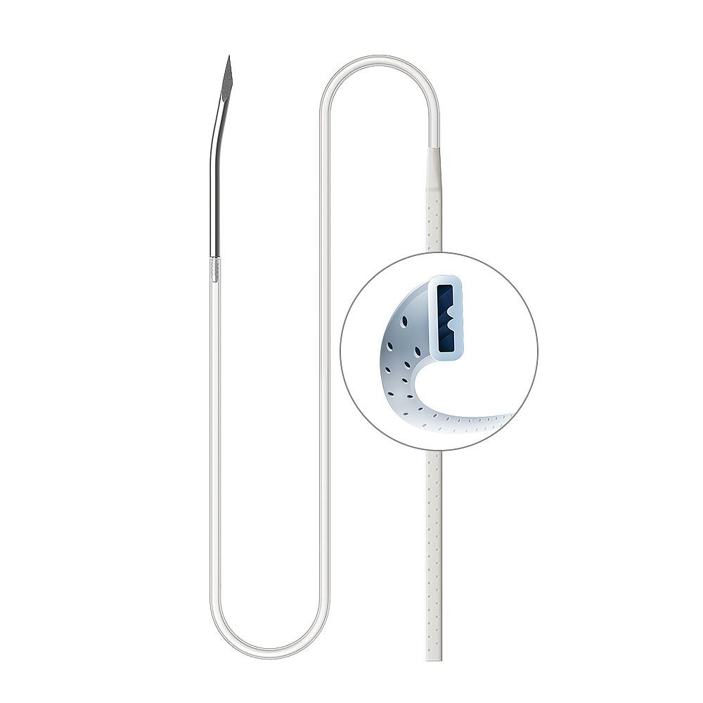 Дренажный катетер силиконовый круглый с перфорацией