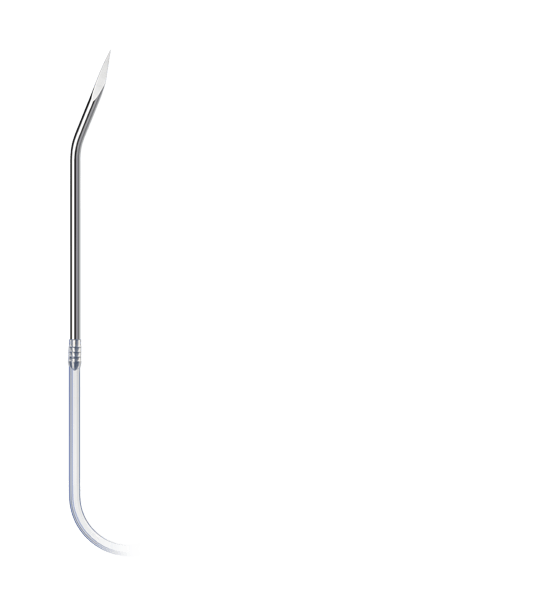 Трубка дренажная медицинская круглая с пазами с несгибаемым стилетом