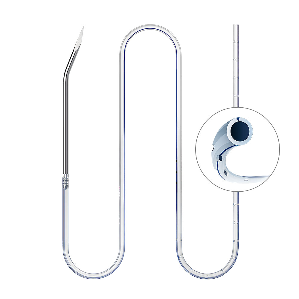 Дренажный катетер силиконовый круглый с перфорацией