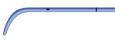 Мочеточниковый катетер Volkmann с Изогнутым наконечником открытого типа