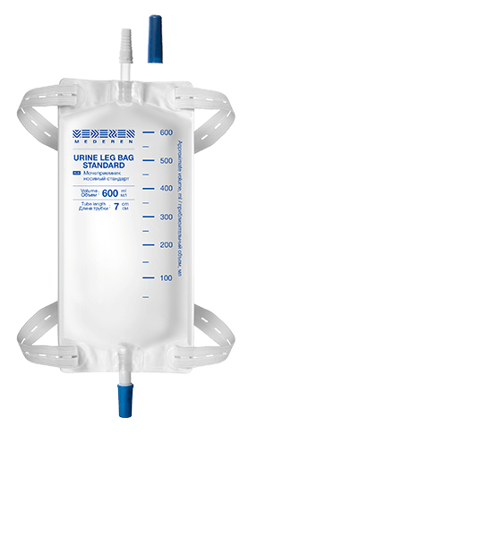 Мочеприемник носимый ножной 600 мл длина трубки 7 см