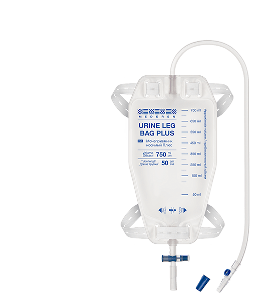 Мочеприемник носимый ножной 750 мл длина трубки 50 см