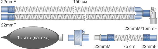 Контуры анестезиологические детские гладкоствольные. Ref: 0114-MR141-04