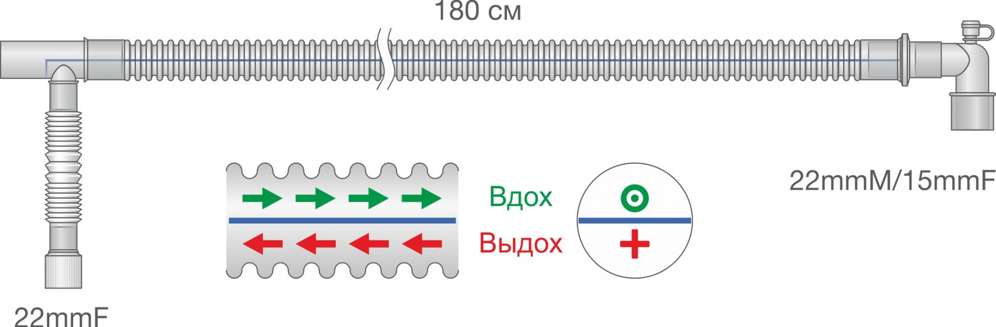 Контур анестезиологический Duo Limb. Ref: 0114-MR112-07